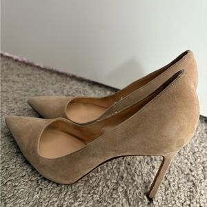 Manolo Blahnik Tan Suede Stiletto Heels